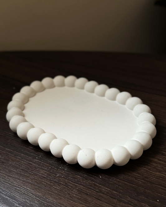 Perla Beaded Tray | Oval